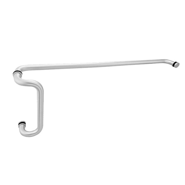 CM10x33, Round Solid Aluminum Combination Door Push Bar and Pull Handle set