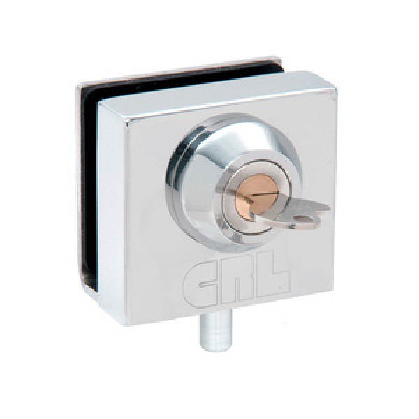 03P38,  CRL Deluxe Slip-On Showcase Lock for 3/8" Glass