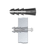 CRL-1349- 1/4" Plastic Screw Anchor Without Shoulder - 1000 Pack