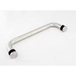 CM16512-SSS, Singled Side,  Ø 1"X 12"(CTC), Brushed Stainless Steel Straight  Pull Handles.