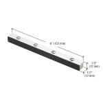 1NT308A-CRL-Aluminum Header Mounted Double Door Stop