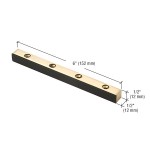 1NT308BR- CRL- Brass Header Mounted Double Door Stop