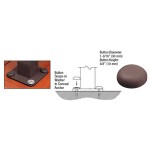 BTN1BRZ,CRL Matte Bronze Color Match Bolt Cover Buttons
