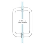 BM8X8ORB-CRL-Oil Rubbed Bronze 8" BM Series Tubular Back-to-Back Pull Handle