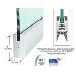 DR4S without lock, CRL 1/2" Glass 4" Square Door Rail without lock - 35-3/4" Length