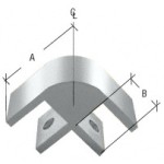 E212A,CRL Chrome Two-Way 90 Degree Standard Connector for 1/2" Glass