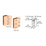 EH170, CRL Brass Large Wall Mount Set Screw Hinge