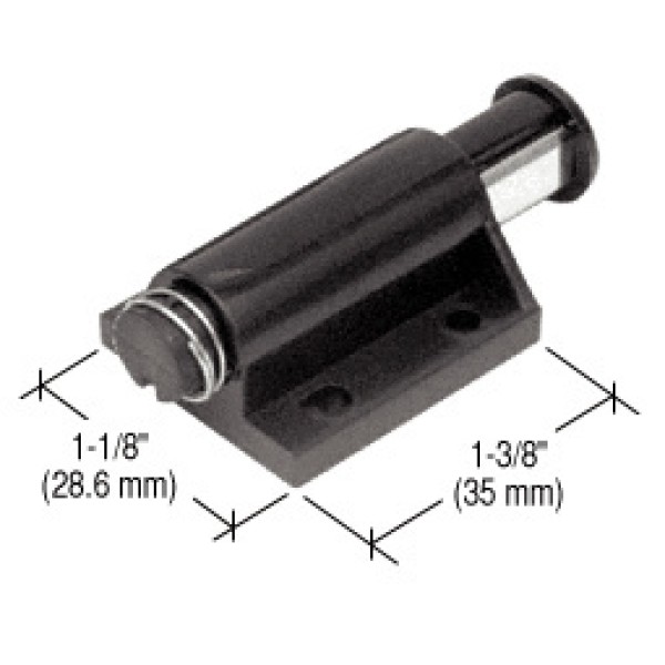 GDH11BL, CRL Black Magnetic Single Latch for Glass Doors