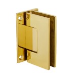 GEN037BR,CRL Polished Brass Geneva 037 Series Wall Mount Full Back Plate Standard Hinge
