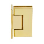 GEN037BR,CRL Polished Brass Geneva 037 Series Wall Mount Full Back Plate Standard Hinge