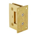 GEN037BR,CRL Polished Brass Geneva 037 Series Wall Mount Full Back Plate Standard Hinge
