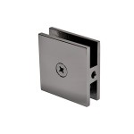 SCU4GM,CRL Gun Metal Square Style Hole-in-Glass Fixed Panel U-Clamp