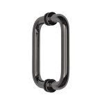 SDPR6GM,CRL Gun Metal 6" Tubular Back-to-Back 3/4" Diameter Shower Door Pull Handles