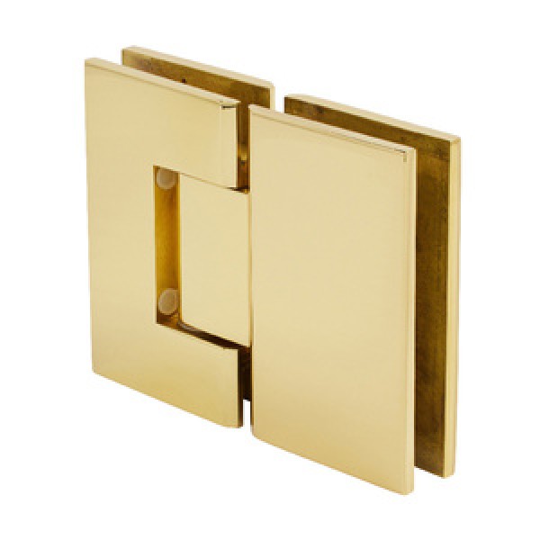 GEN180BR,CRL Polished Brass Geneva 180 Series 180 Degree Glass-to-Glass Standard Hinge