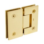 GEN180BR,CRL Polished Brass Geneva 180 Series 180 Degree Glass-to-Glass Standard Hinge