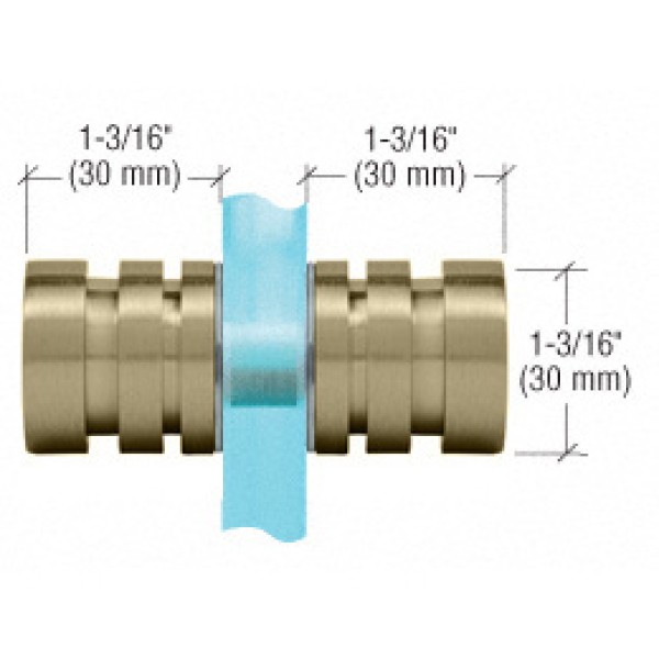 SDK106BBRZ,CRL Brushed Bronze Contemporary Style Back-to-Back Shower Door Knobs
