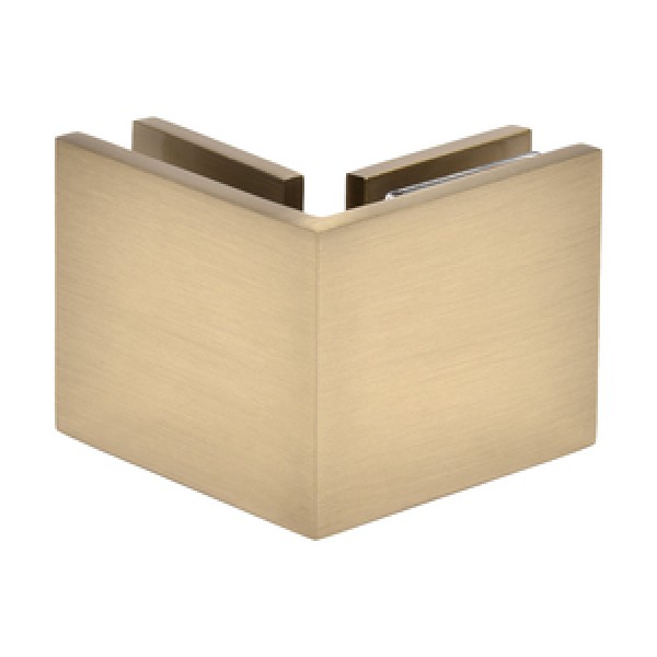 SGC90BBRZ,CRL Brushed Bronze Square 90 Degree Glass-to-Glass Clamp