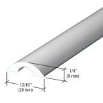 SDT980,CRL  Frameless Shower Door Half-Round Threshold