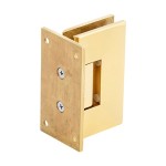 V1E037BR,CRL Polished Brass Vienna 037 Series Wall Mount Full Back Plate Hinge