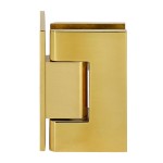 V1E044BR,CRL Polished Brass Vienna 044 Series Wall Mount Offset Back Plate Hinge