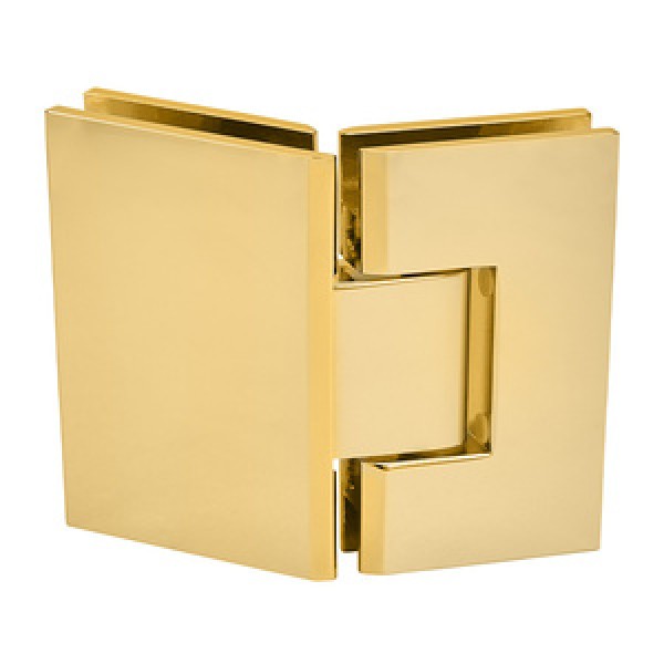 V1E045BR,CRL Polished Brass Vienna 045 Series 135 Degree Glass-to-Glass Hinge