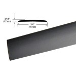 VFT75MBL, CRL Matte Black PVC 3/4" Flat with Pre-Applied Tape - 95"
