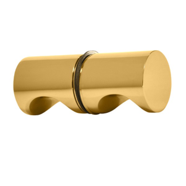 SDK140BR,CRL Polished Brass Back-to-Back E-Z Grip Style Knobs