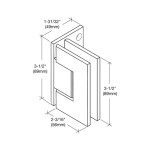 GEN044BBRZ,CRL Brushed Bronze Geneva 044 Series Wall Mount Offset Back Plate Hinge