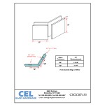 CSGC0F135, 135 Degree Square Glass to Glass Clamp for Frameless Shower Door