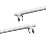 C2702, FRAMELESS SHOWER DOOR, ROUND FIXED PANEL GLASS TO GLASS SUPPORT BAR