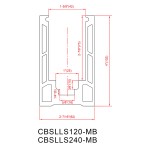 CBSLLS, Aluminum Base shoes For 1/2" -9/16" thickness glass