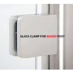 CZP712R, Heavy Duty 2″ OD Round Back Glass Clamp 55 x 55 mm for 3/8″ or 1/2″ Tempered Glass or Laminated Glass
