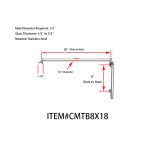 CMTB8X18, 8" Pull Handle with 18" Towel Bar, Pull handle Towel Bar Combination Sets