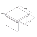 CEC-40X40, End cap for 1 5/8" x 1 5/8" slotted tube, Square