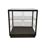 CCO2, GLASS SHOWCASE., With LED Lights, Wooden Base. Glass sliding door with lock