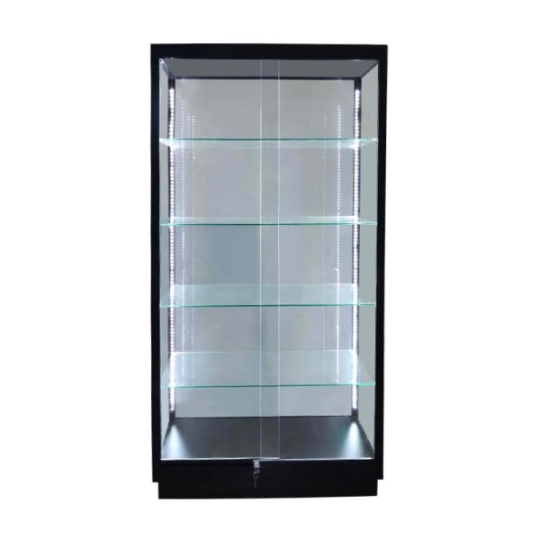 CCO3, GLASS SHOWCASE WITH LED LIGHTS, GLASS SLIDING DOOR WITH LOCK