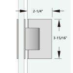 CV1E092, 90 Degree Glass-to-Glass Hinge