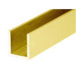 CSDCD38, U Channel for 3/8" Shower Door Fixed Panel Satin Brass