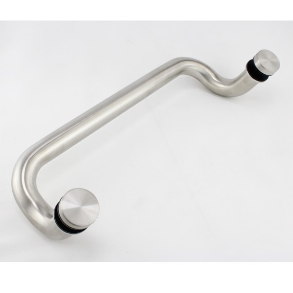 CM17412,  Ø 1 X 12"(CTC), Singled-Side Offset Pull Handles Brushed Stainless Steel