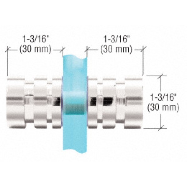 CRL Contemporary Style Back-to-Back Shower Door Knobs
