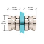 CRL Euro Style Back-to-Back Shower Door Knobs