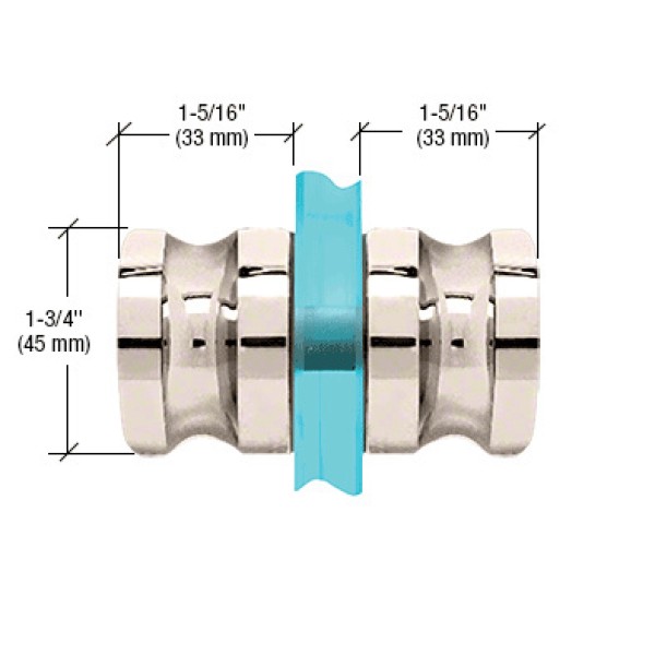 CRL Euro Style Back-to-Back Shower Door Knobs